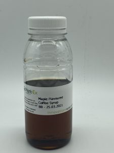 Maple, coffee, flavoured brown drink