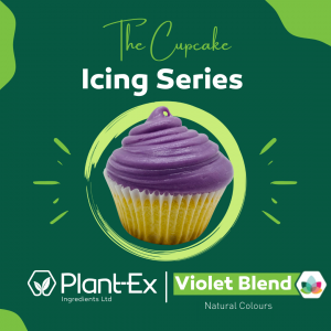 Violet Blend purple icing cupcake