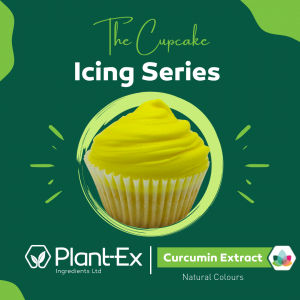 curcumin extract yellow icing cupcake