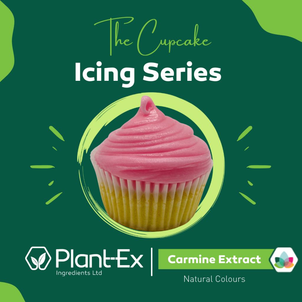 the cupcake icing series - carmine extract in cupcake to give red/pink colour