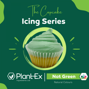 natural green icing cupcake