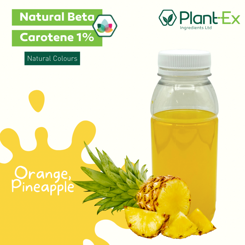 natural beta carotene in orange and pineapple drink
