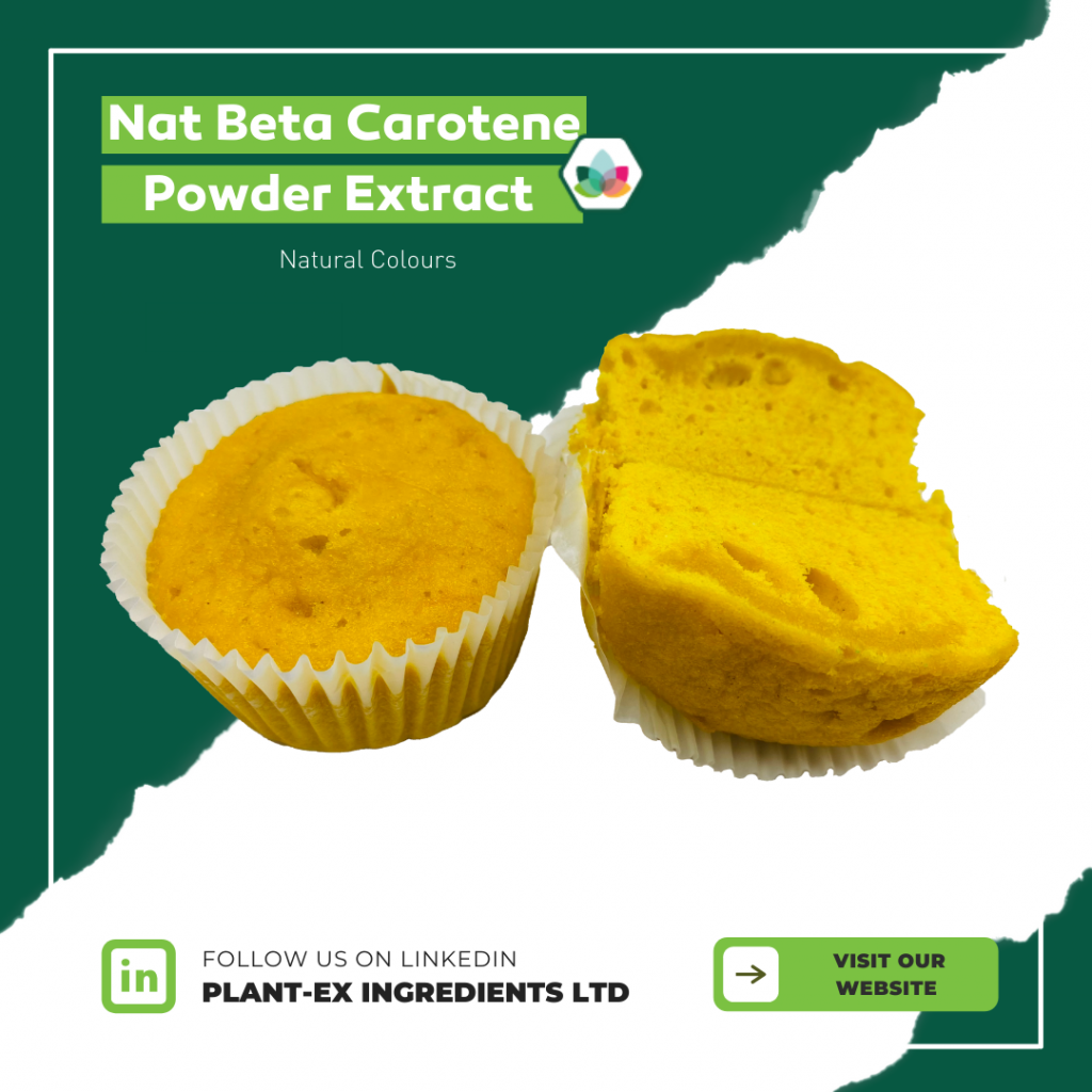 beta carotene powder yellow cupcake