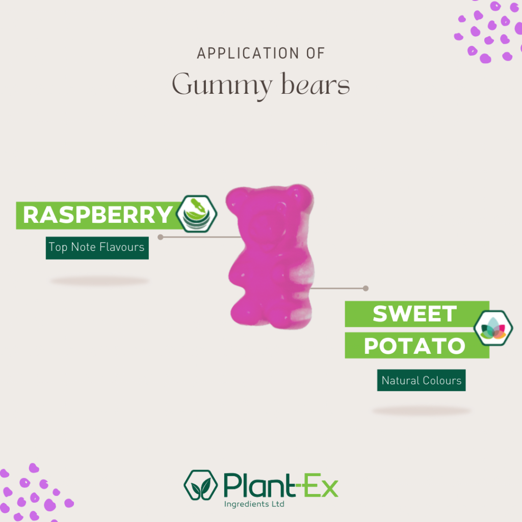 raspberry sweet potato pink purple gummy bear