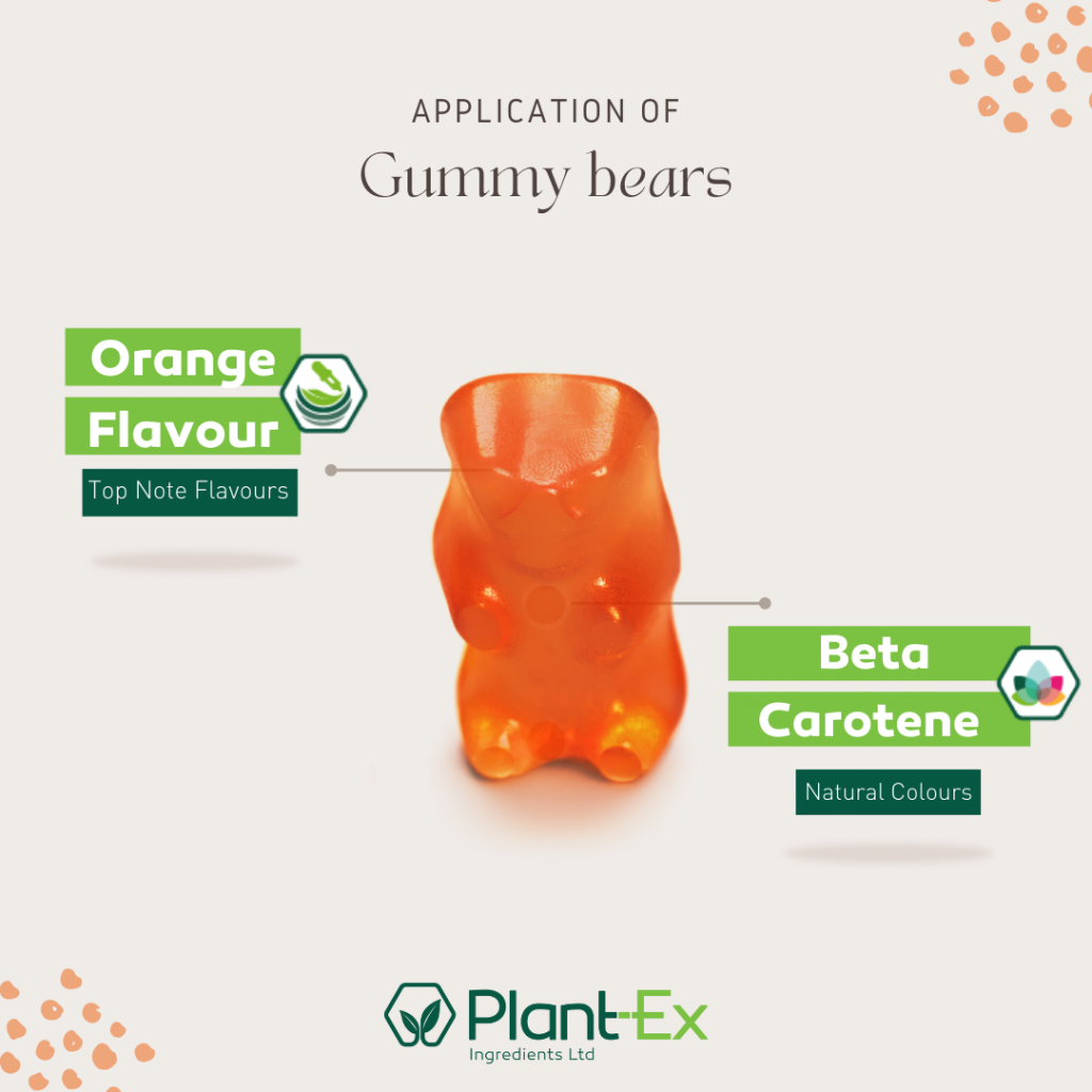 orange beta carotene gummy bear