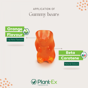 orange beta carotene gummy bear