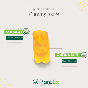 mango curcumin yellow orange gummy bear
