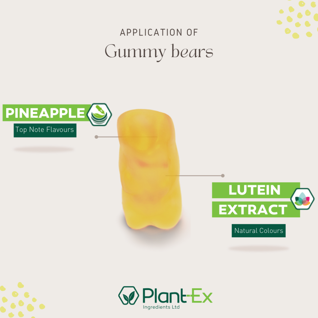 pineapple lutien extract yellow gummy bear