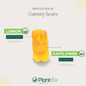 Lemon Safflower yellow gummy bear