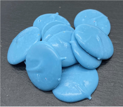 blue oill soluable white chocolate