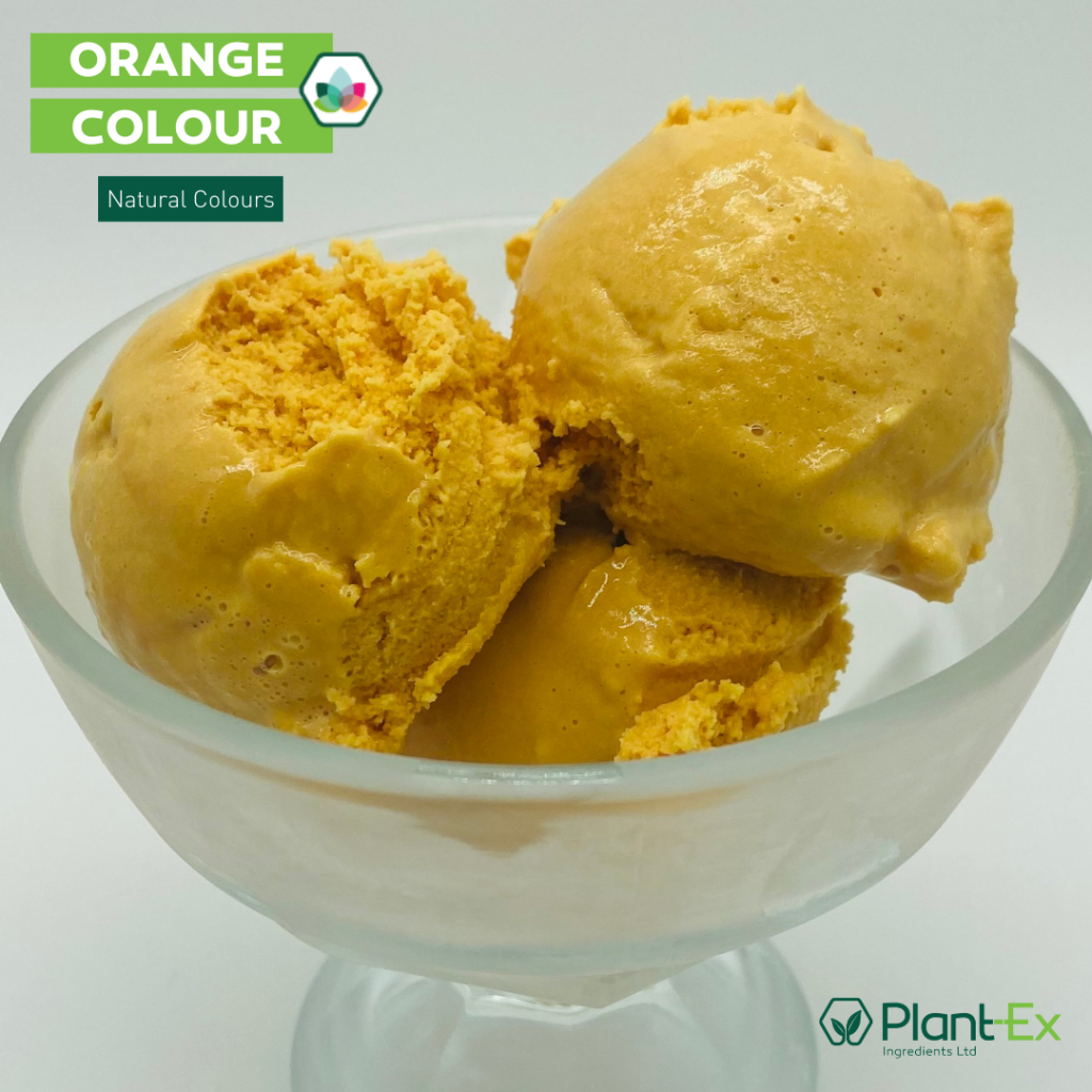 orange yellow ice cream food colour