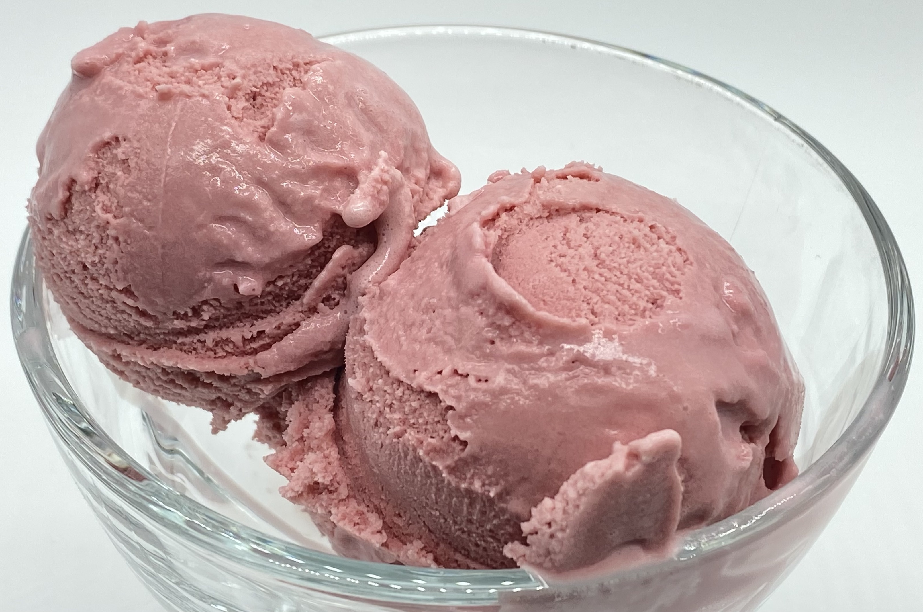 Festive red pink ice cream