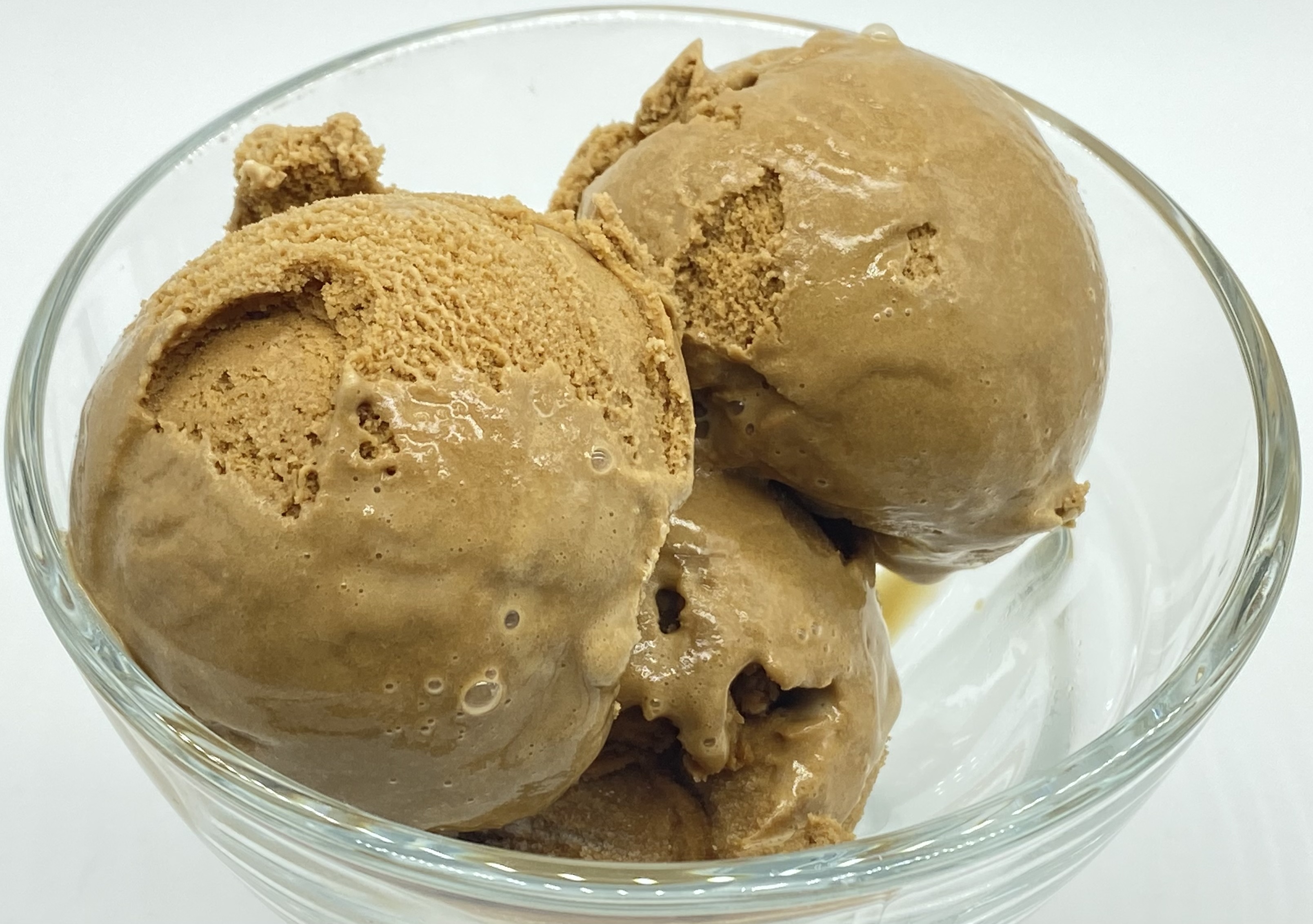 Caramel brown ice cream