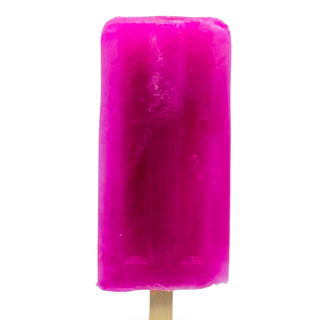 red beet pink ice lolly