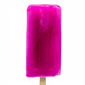 red beet pink ice lolly