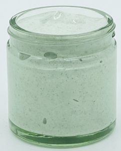 Copper Chlorophyllin blue green fruit prep in yoghurt