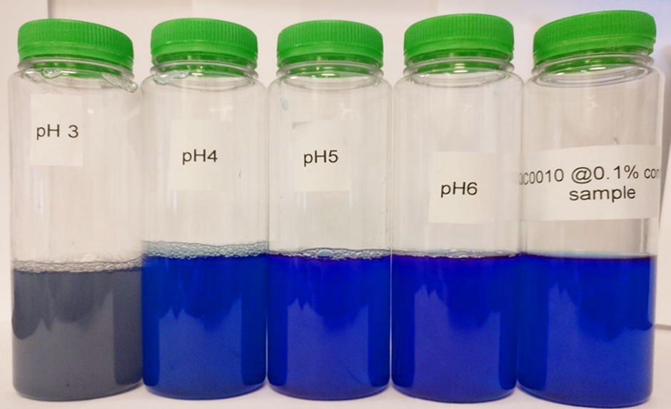 spirulina blue in different pH trial