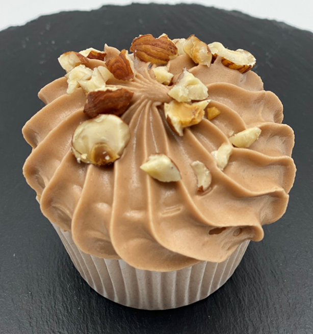 chocolate and hazelnut cupcake for christmas