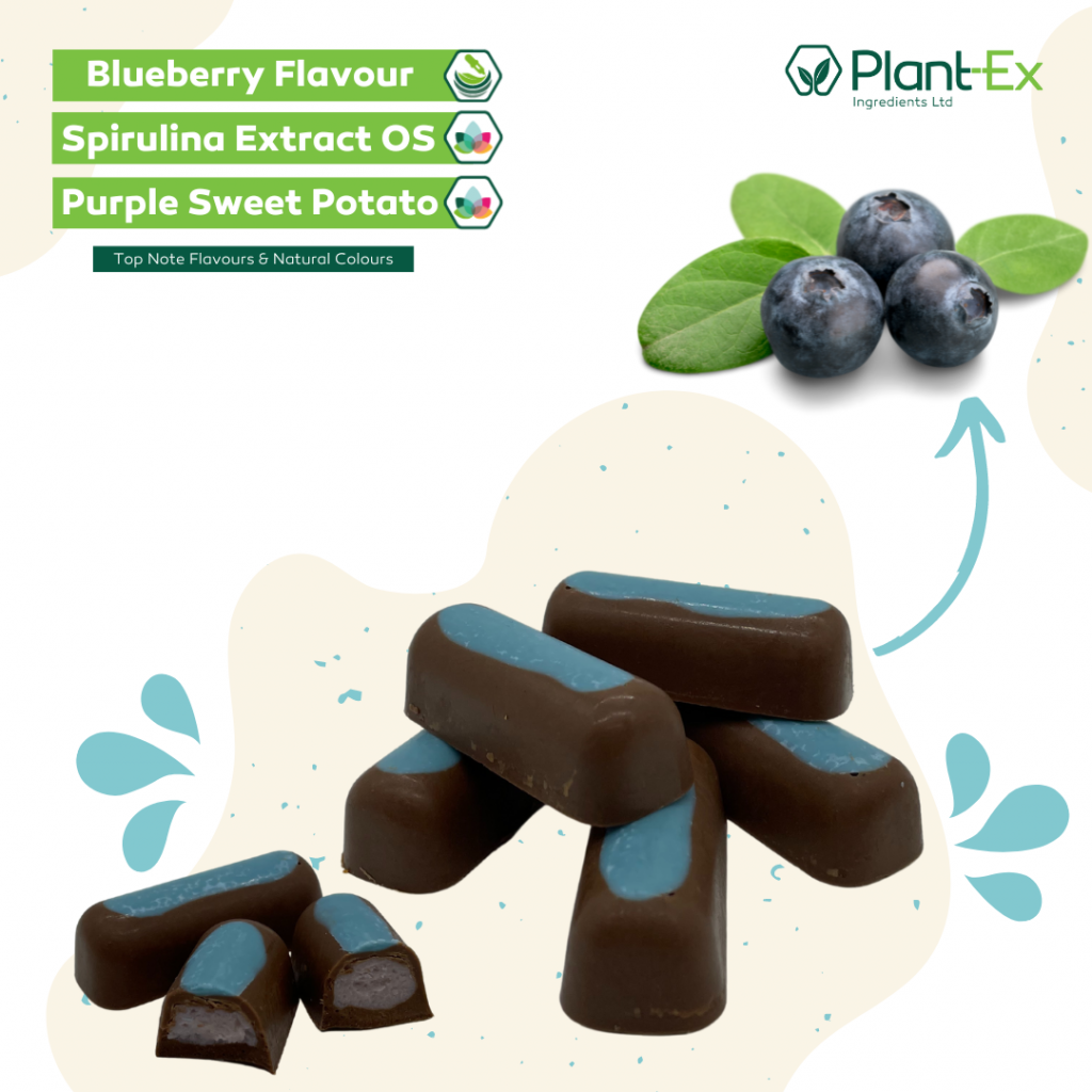 bluberry chocolates blue colour