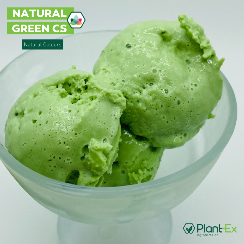 natural green colour ice cream