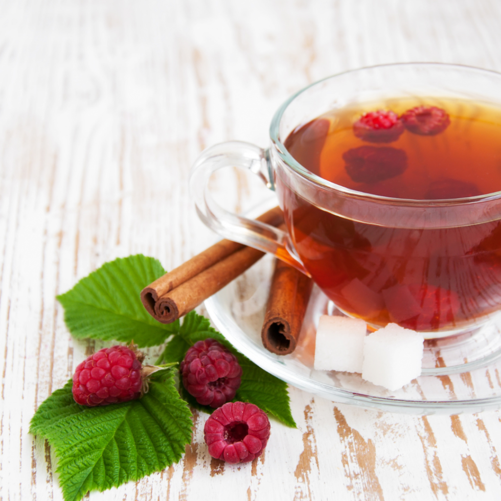 Raspberry extract in tea