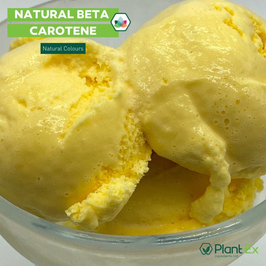 natural beta carotene yellow coloured ice cream