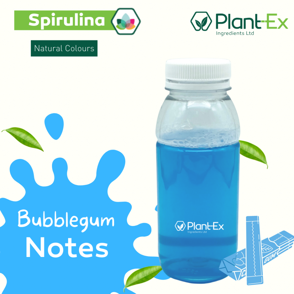 spirulina extract in blue drink