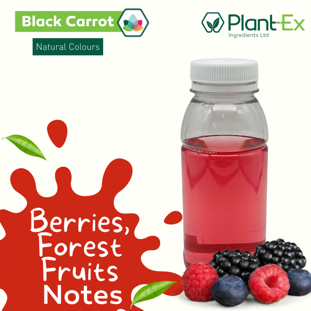 black carrot extract in a red drink