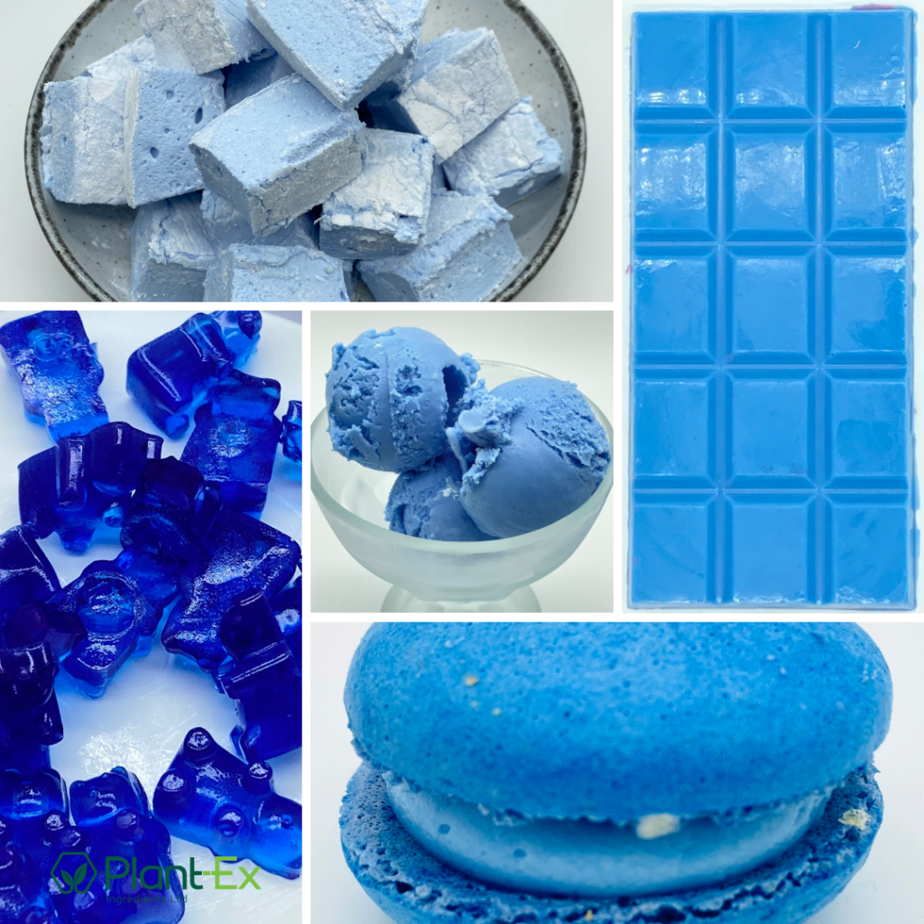 blue colour in food application