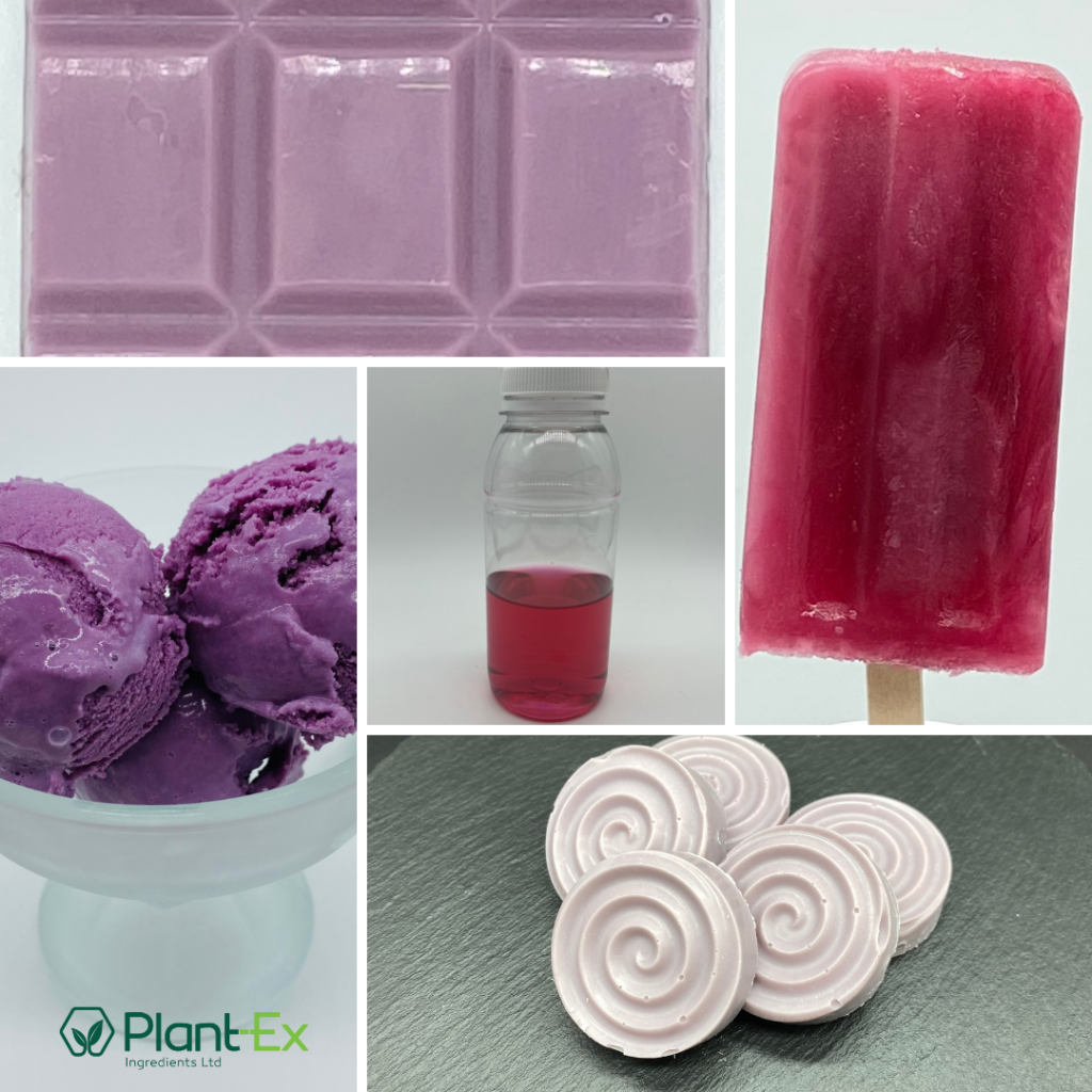 purple colour in food application
